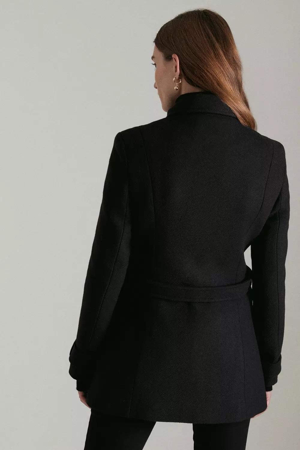 Italian Wool Db Short Coat | Karen Millen