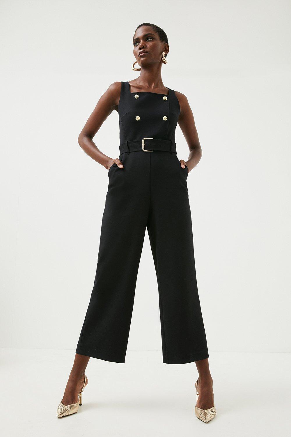 Cropped wide cheap leg jumpsuit