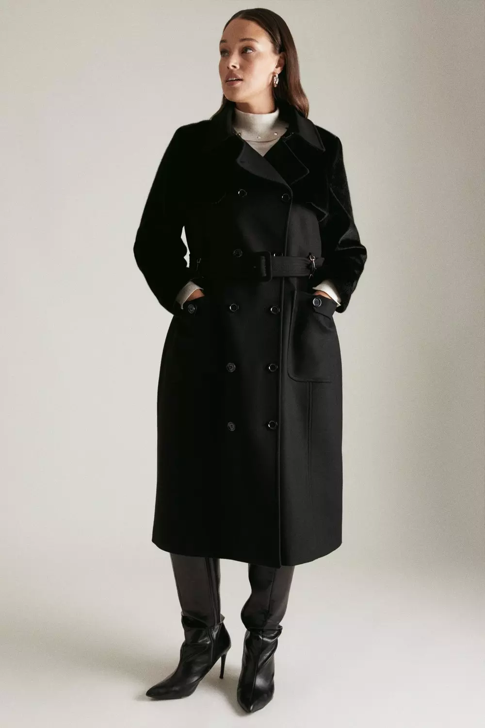 Karen millen fur clearance coat