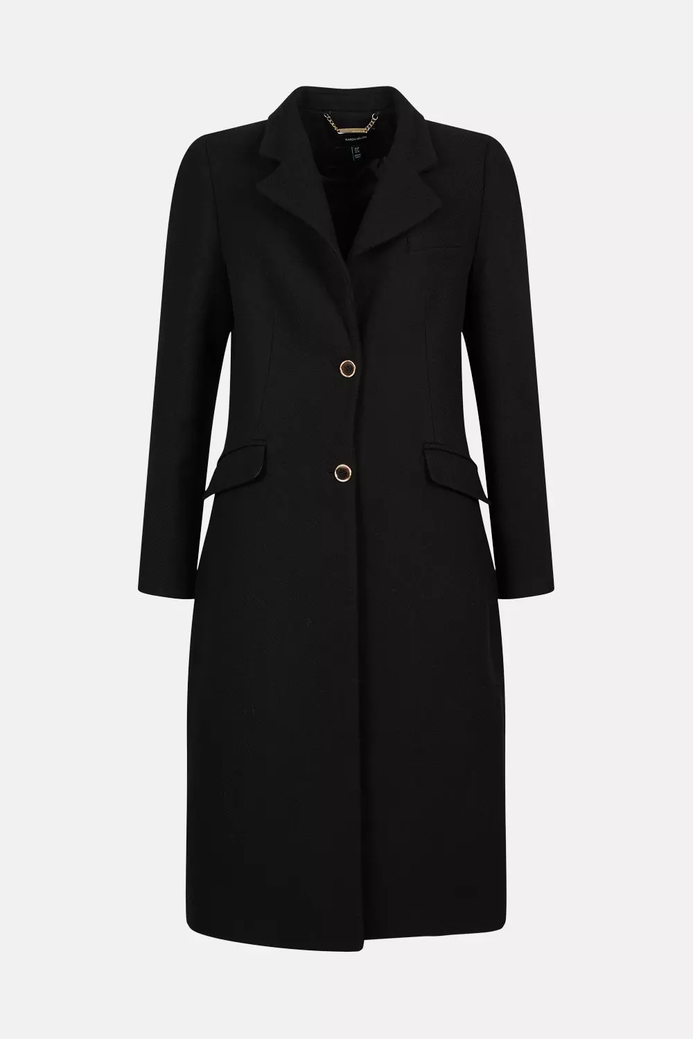 Italian Wool Mix Single Breasted Coat | Karen Millen