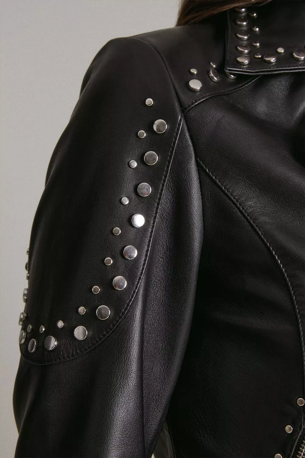 Karen millen 2025 studded leather jacket