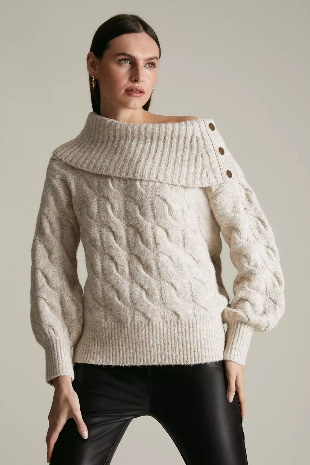 Karen millen cream discount jumper