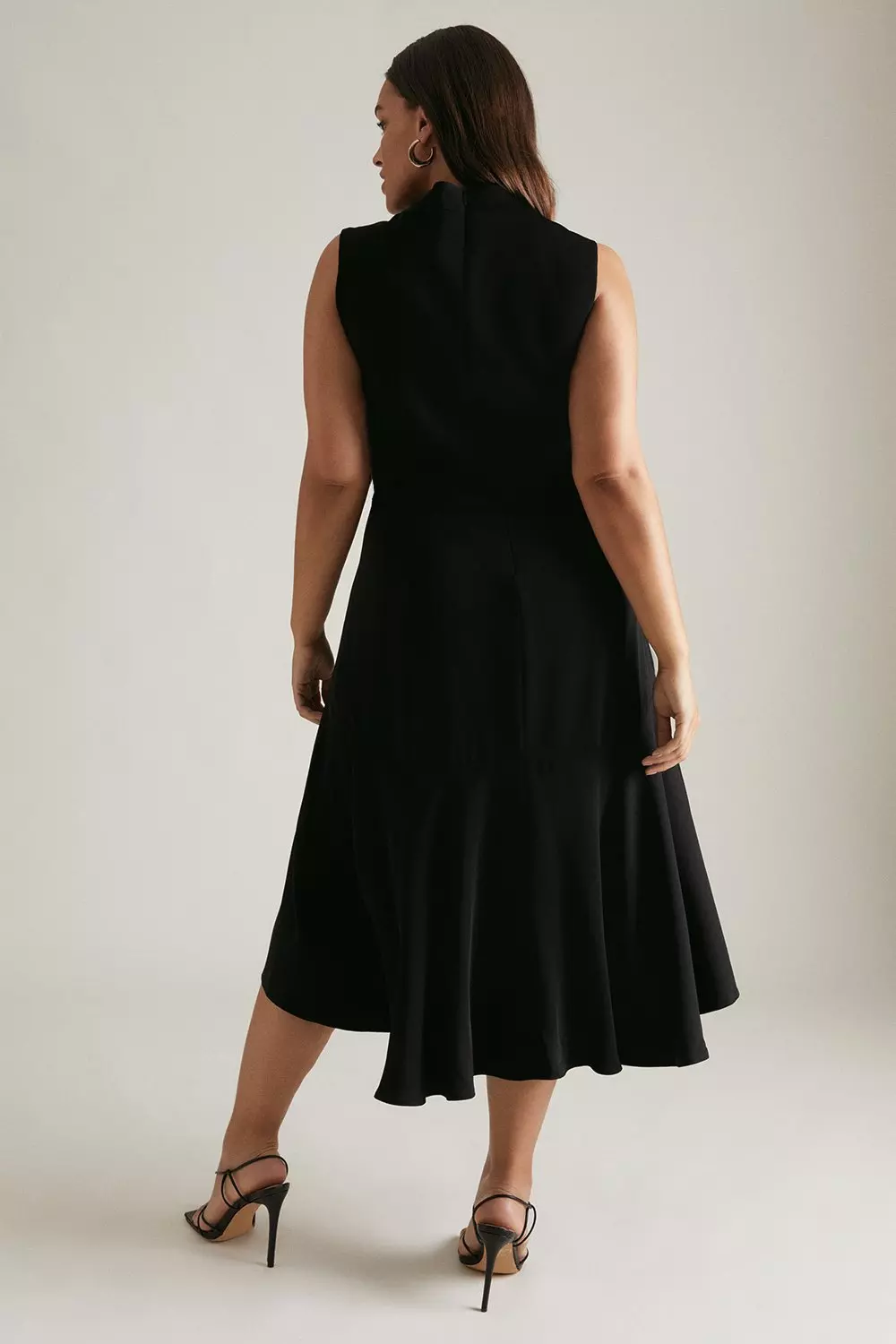 Soft Tailored High Low Midi Dress