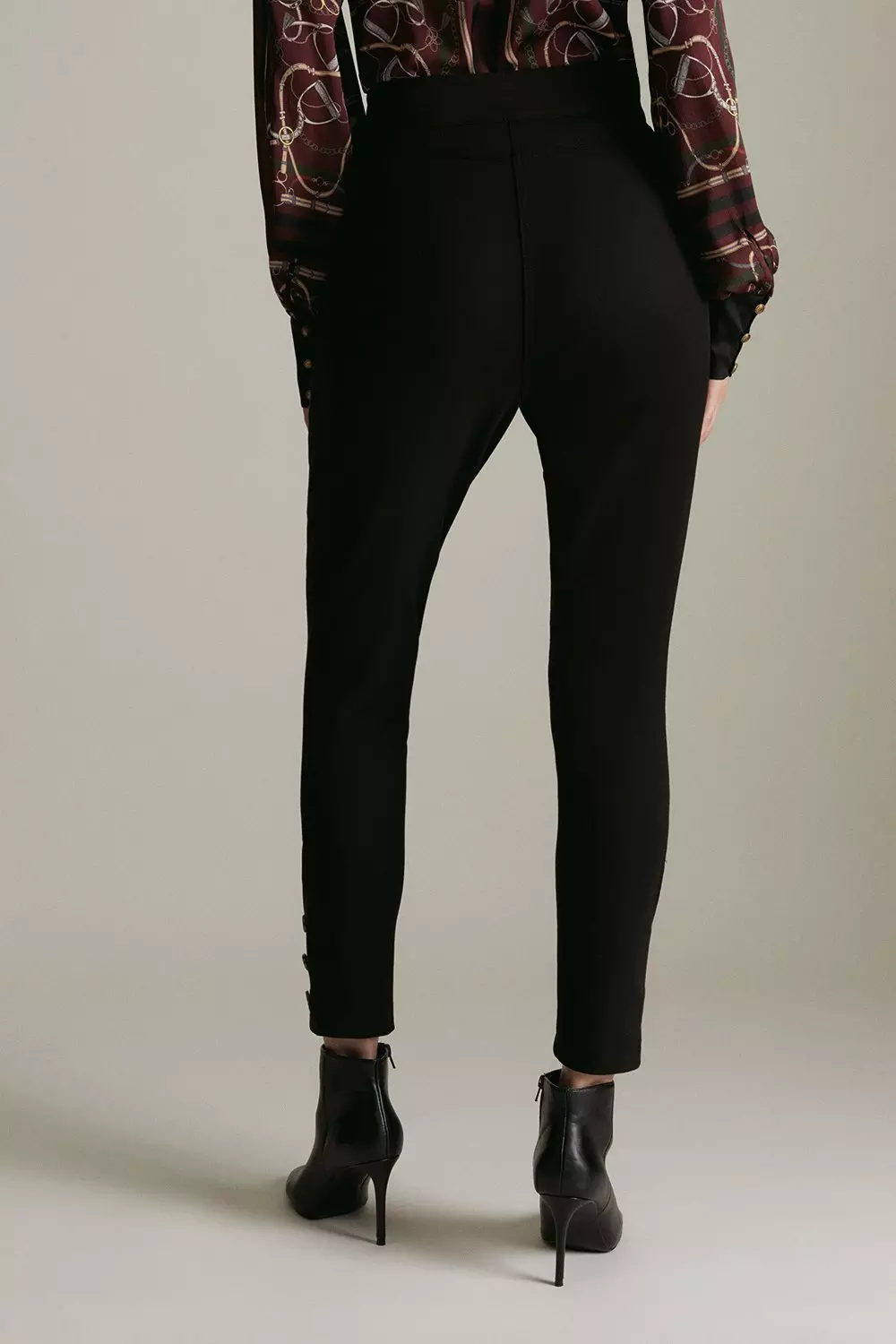 Plus Size Compact Stretch Tailored Flared Pants