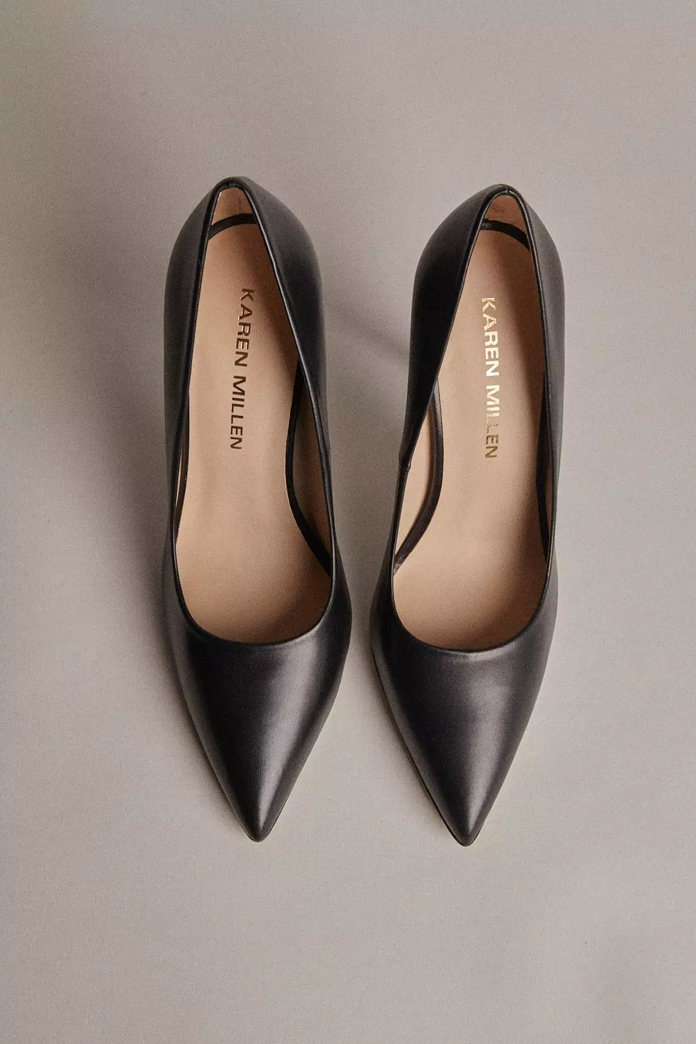 Leather Signature Pointed Pump Karen Millen