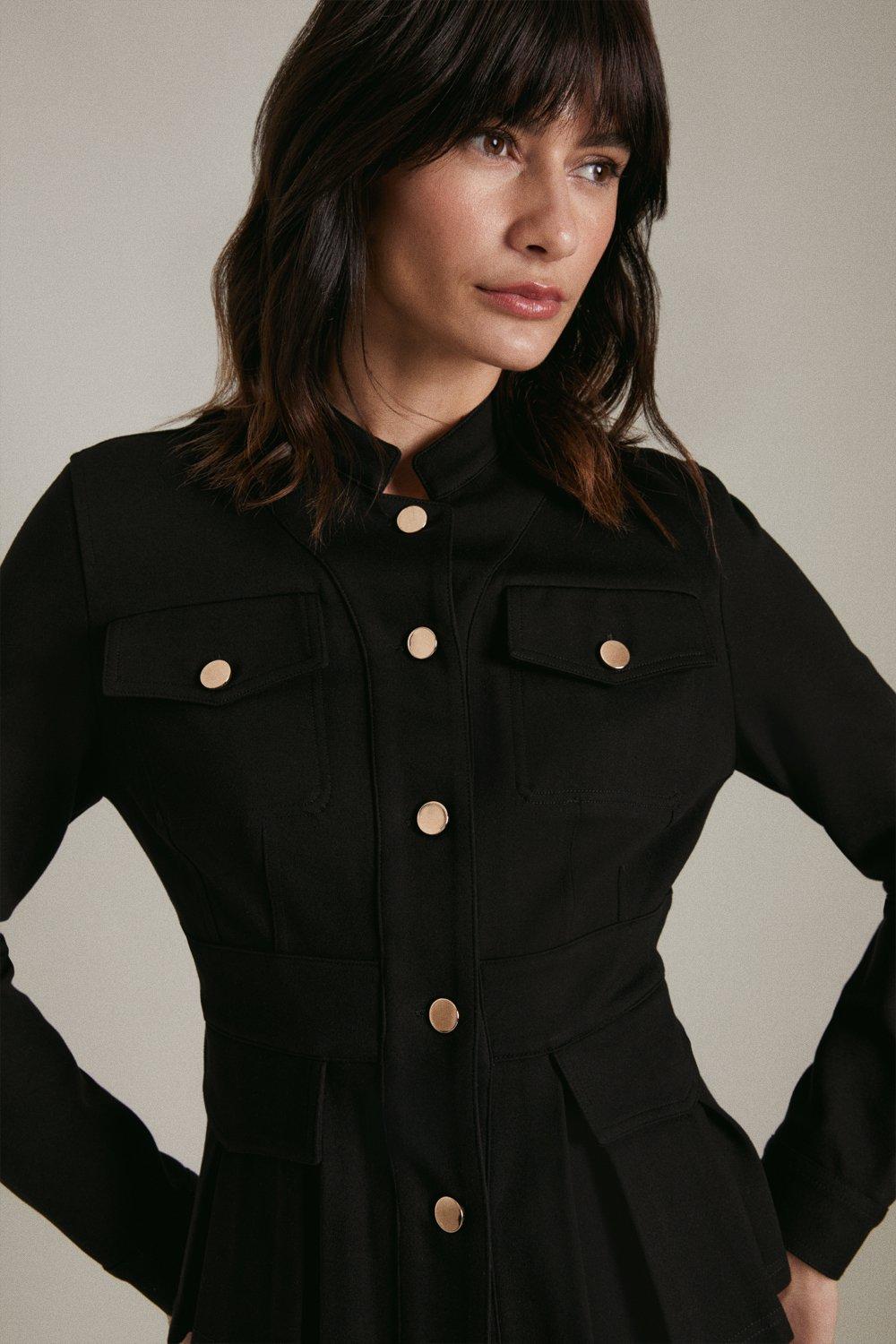 womens peplum peacoat