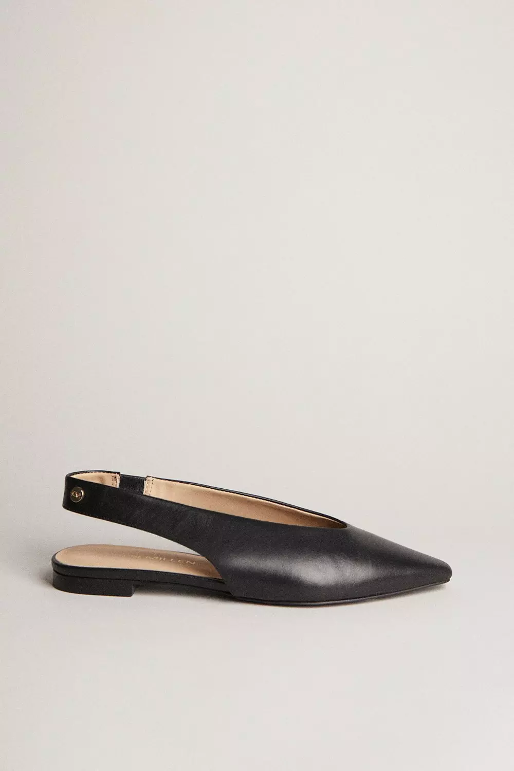 Black flat sling outlet back shoes