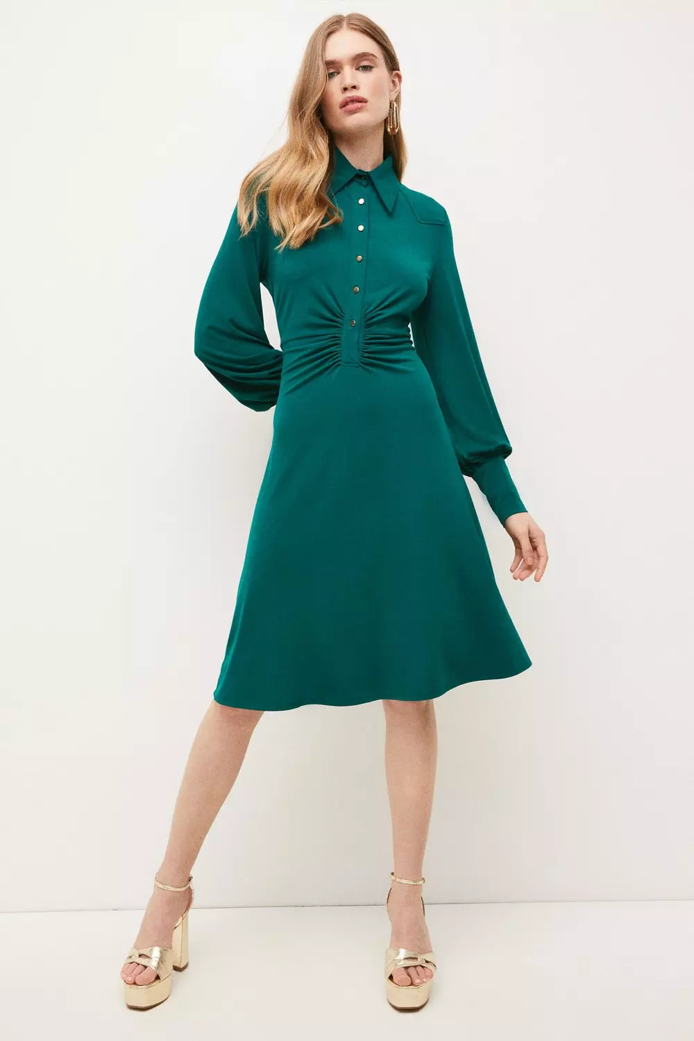 Button hotsell jersey dress