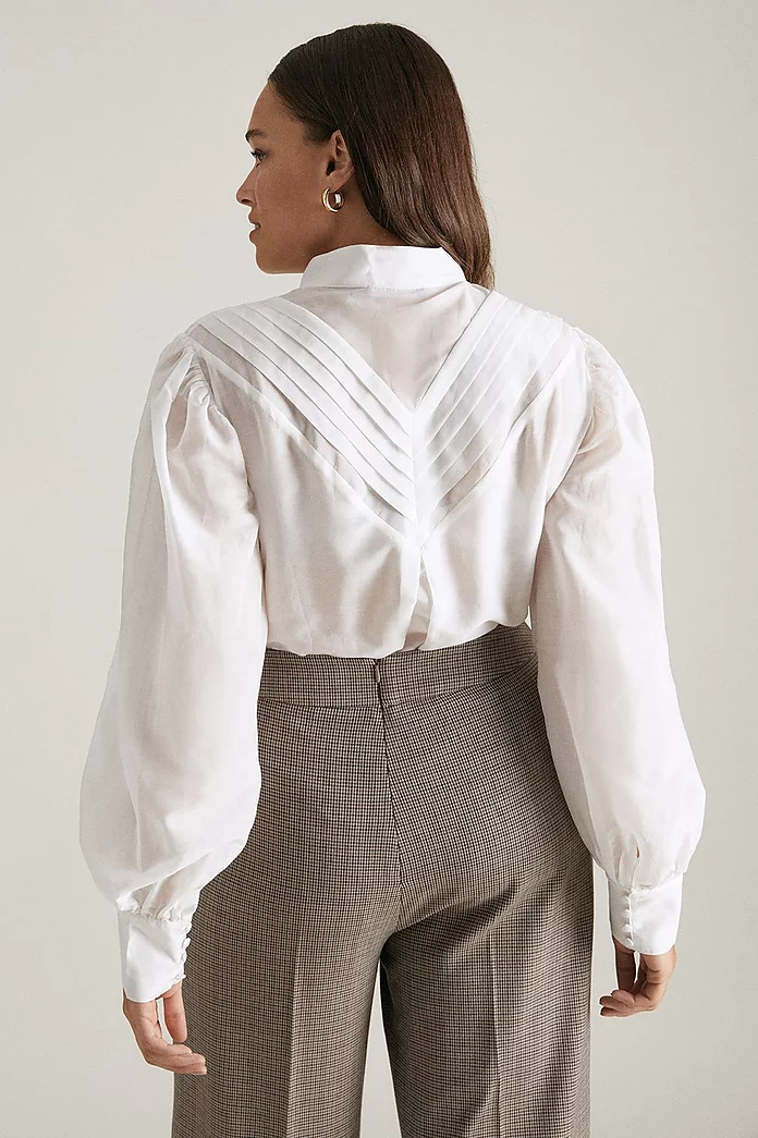 Lydia Millen Plus Size Silk Cotton Woven Blouse