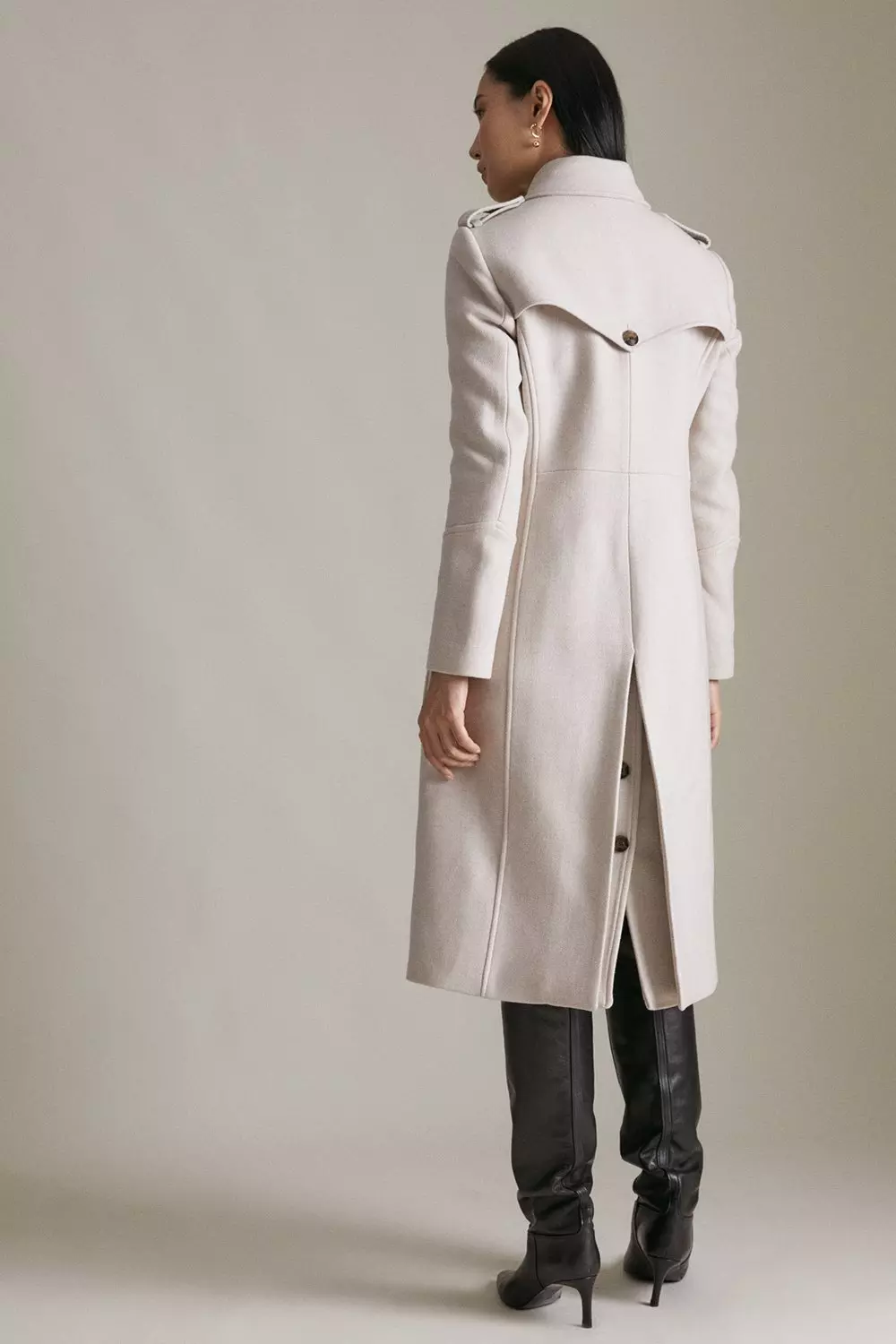 Lydia Millen Italian Wool Blend Military Coat