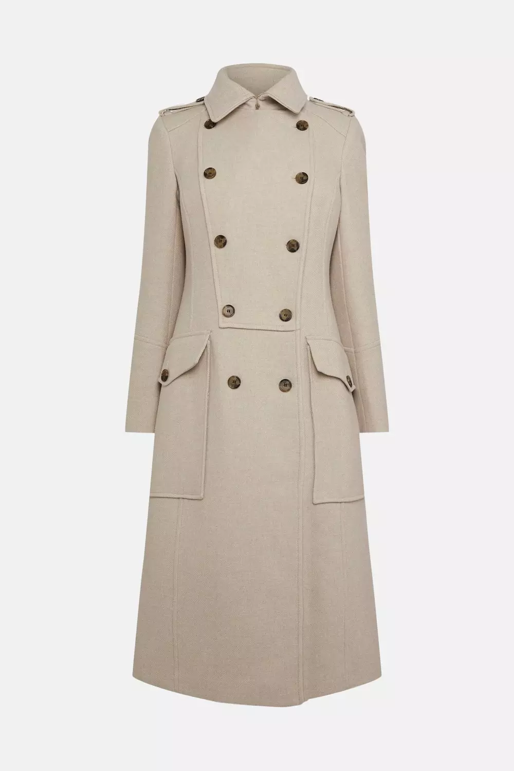 Lydia Millen Italian Wool Blend Military Coat