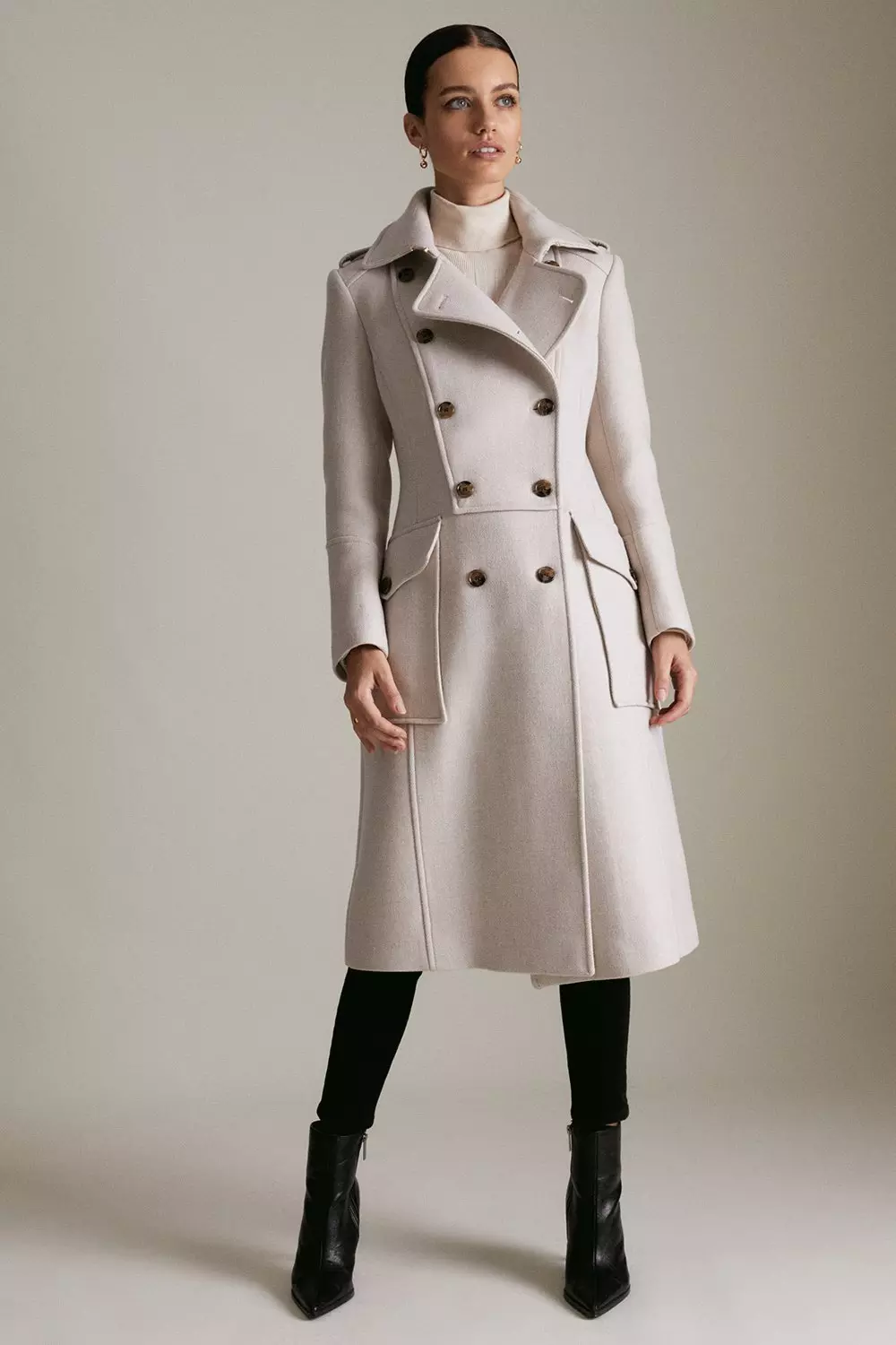 Lydia Millen Petite Italian Wool Blend Coat Karen Millen