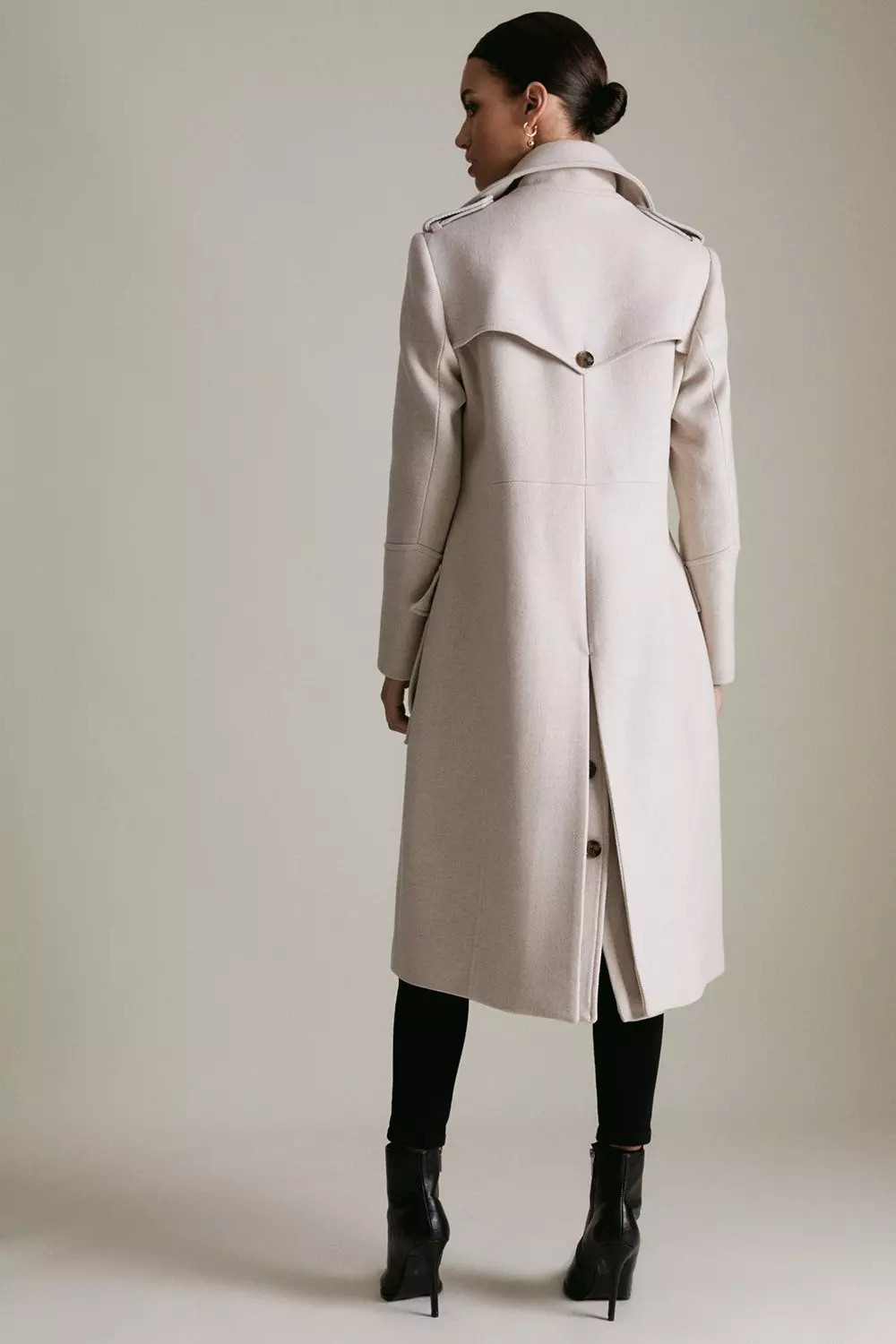 Lydia Millen Italian Wool Blend Military Coat