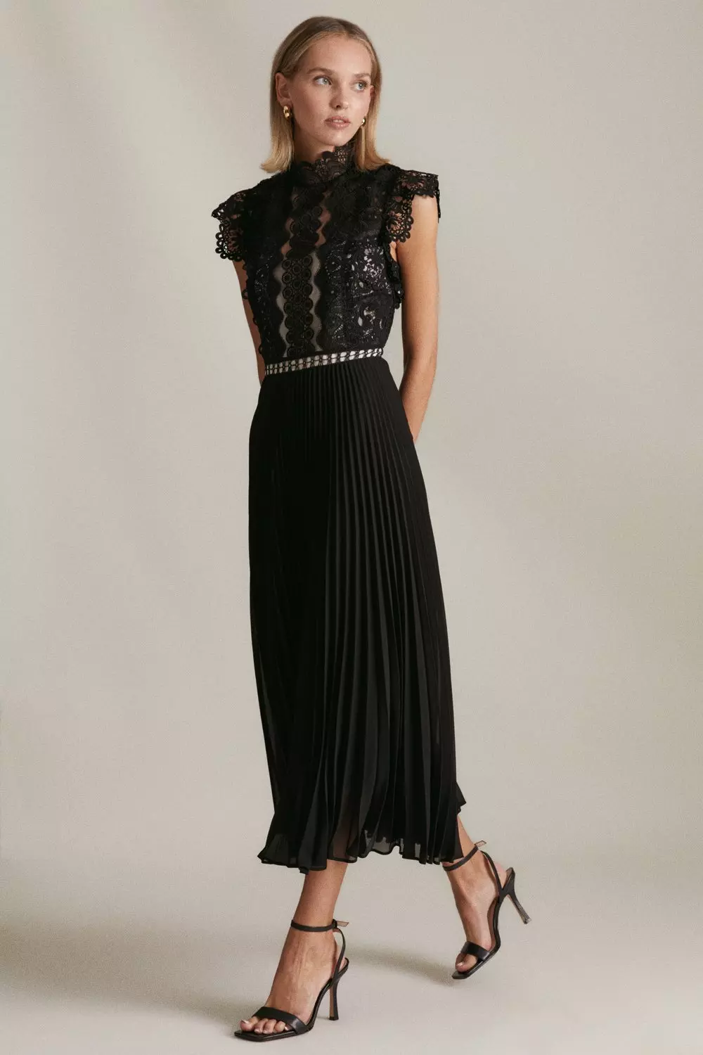 Karen millen on sale lace midi dress