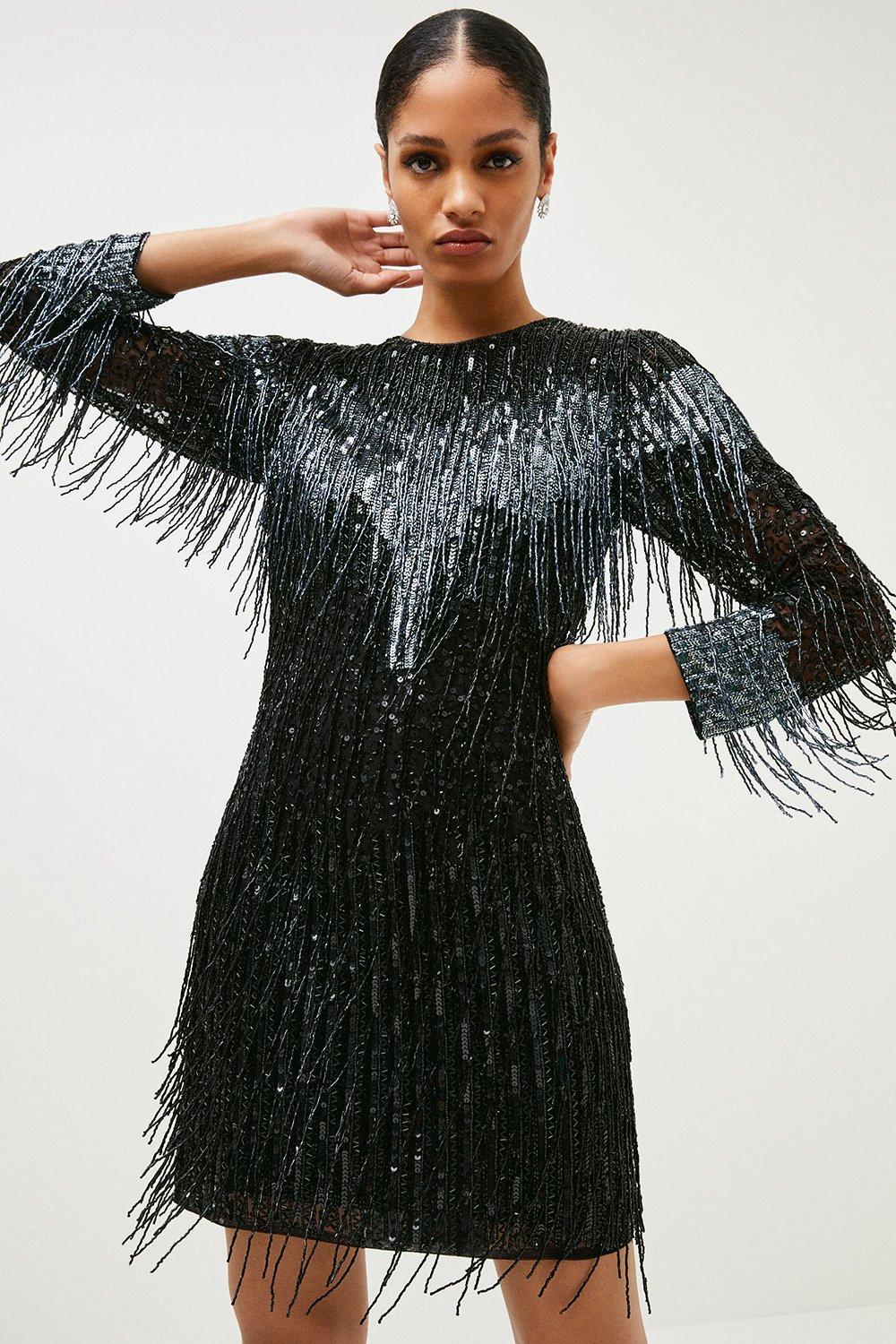 long sleeve fringe