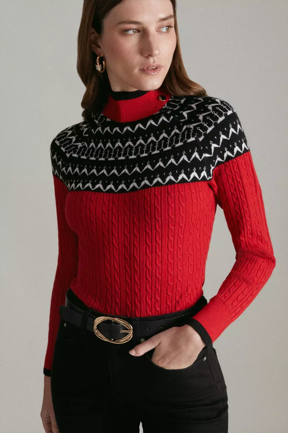 Karen millen sale roll neck jumper