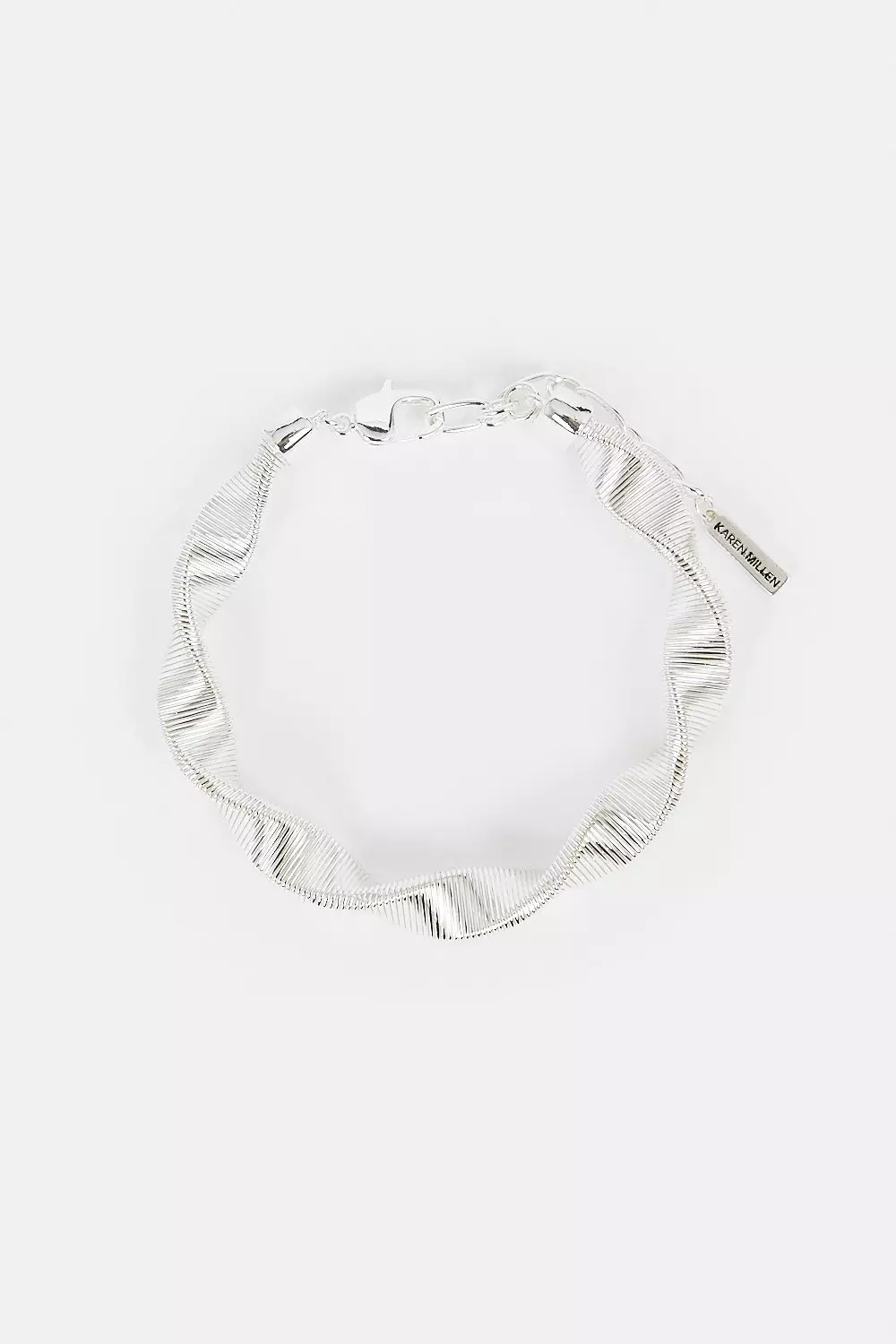 Silver Plated Twisted Bracelet | Karen Millen