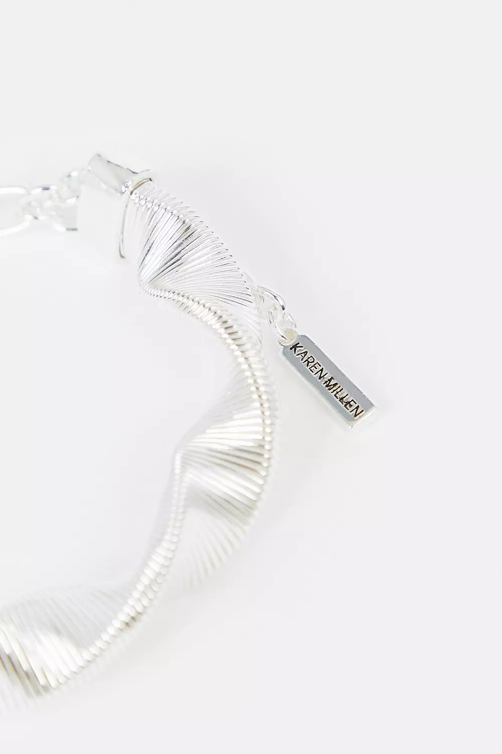 Silver Plated Twisted Bracelet | Karen Millen