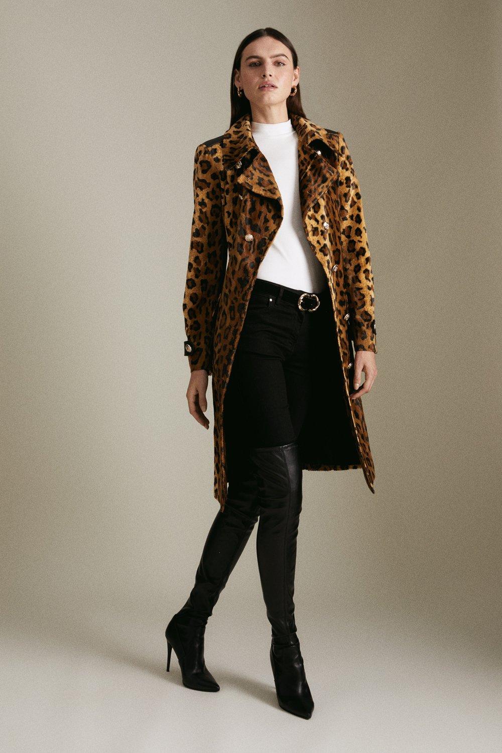 Leopard print 2025 coat karen millen