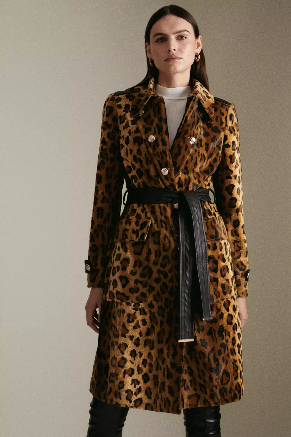 Leopard print clearance coat karen millen