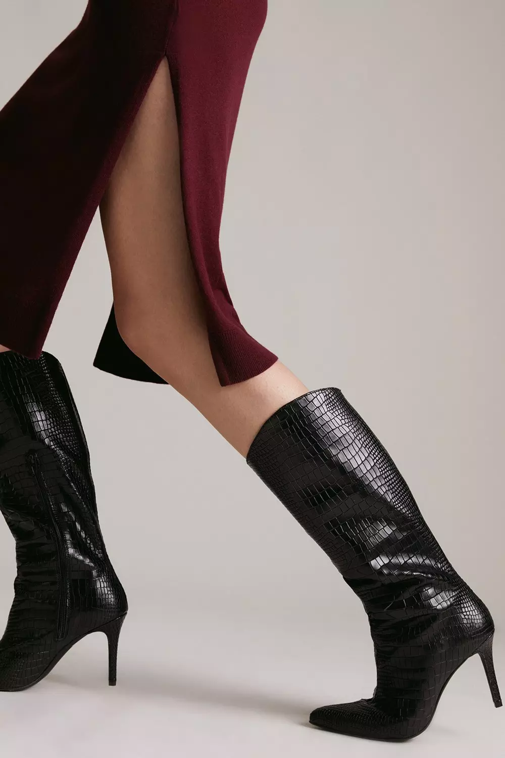 Karen millen knee high hot sale boots