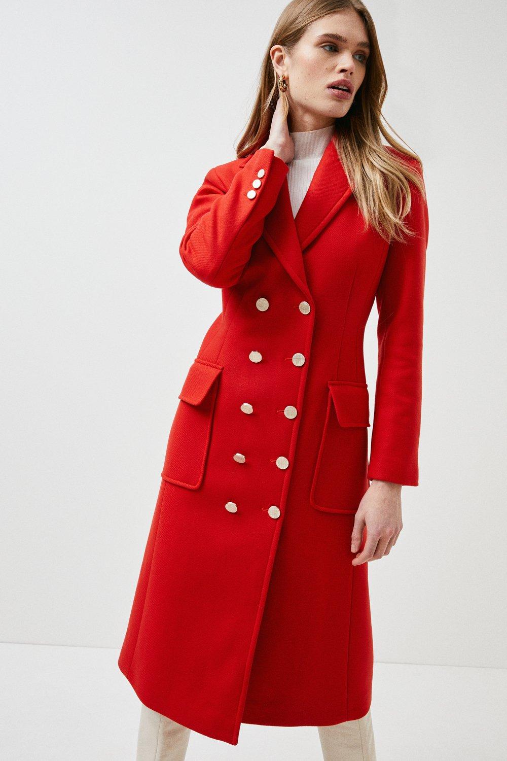 Italian Wool Cashmere Blend Coat,  Karen Millen
