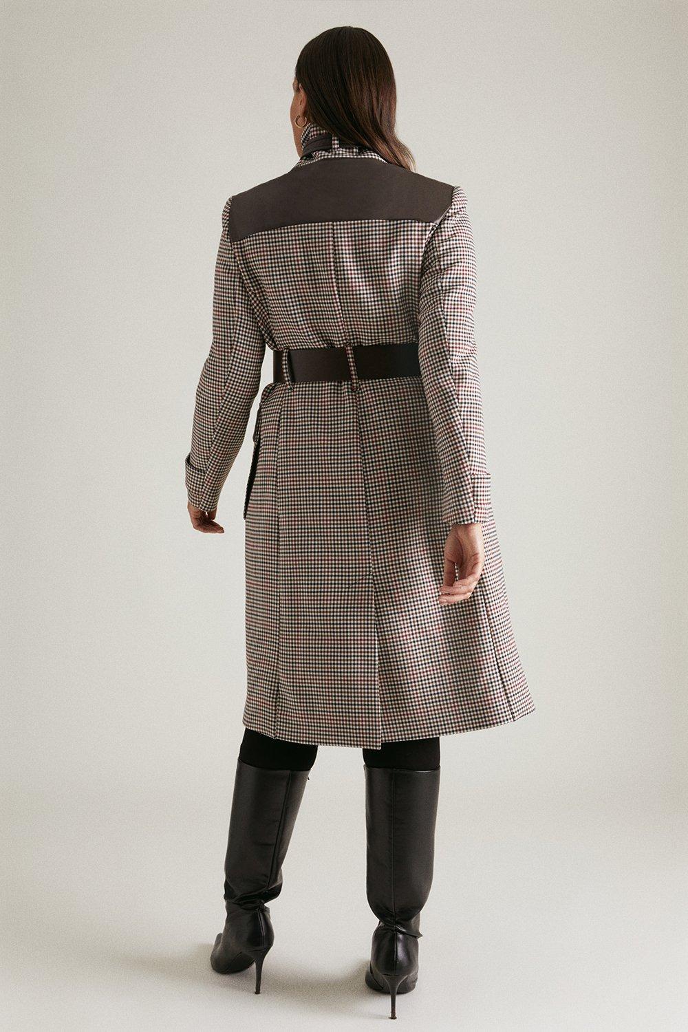 plus size check coat