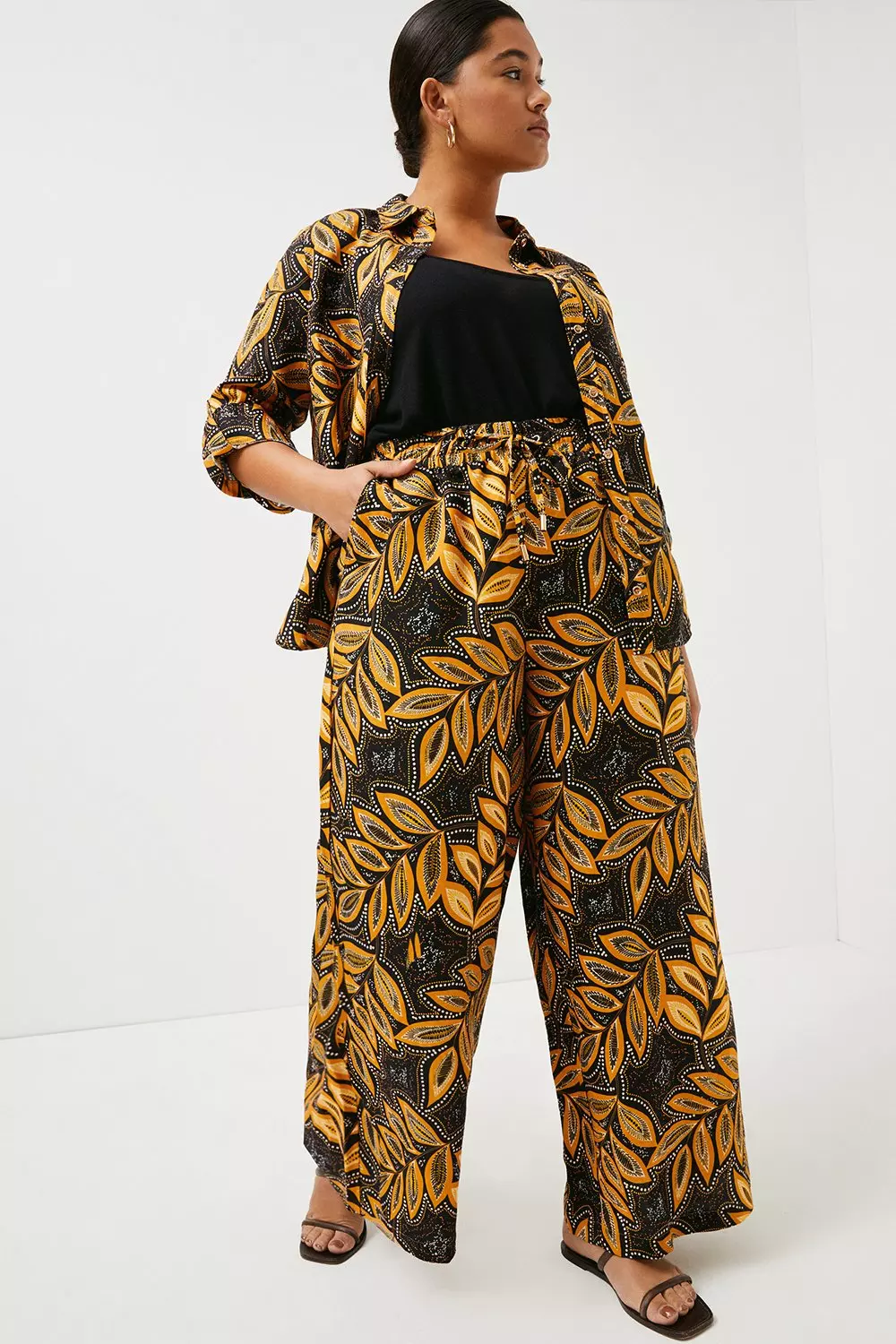 Linen plus size on sale trousers