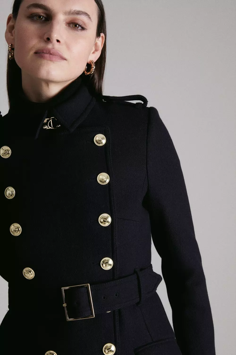 Karen millen clearance military wool coat