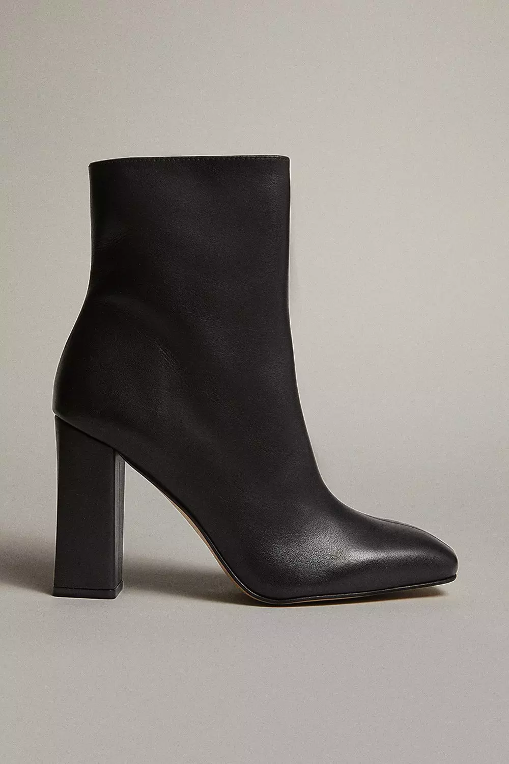 Leather heeled sales ankle boots