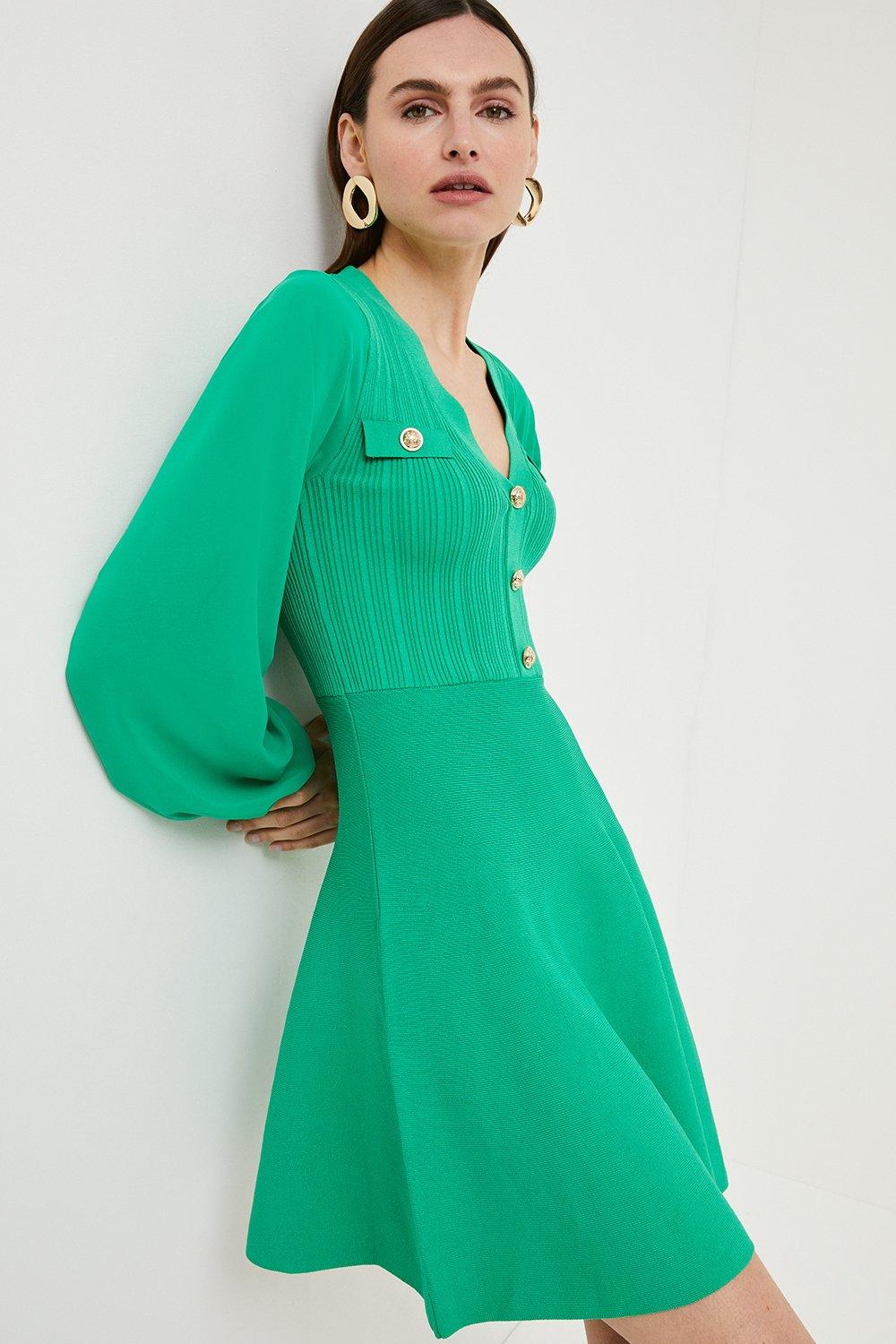 Bcbg green sweater dress sale