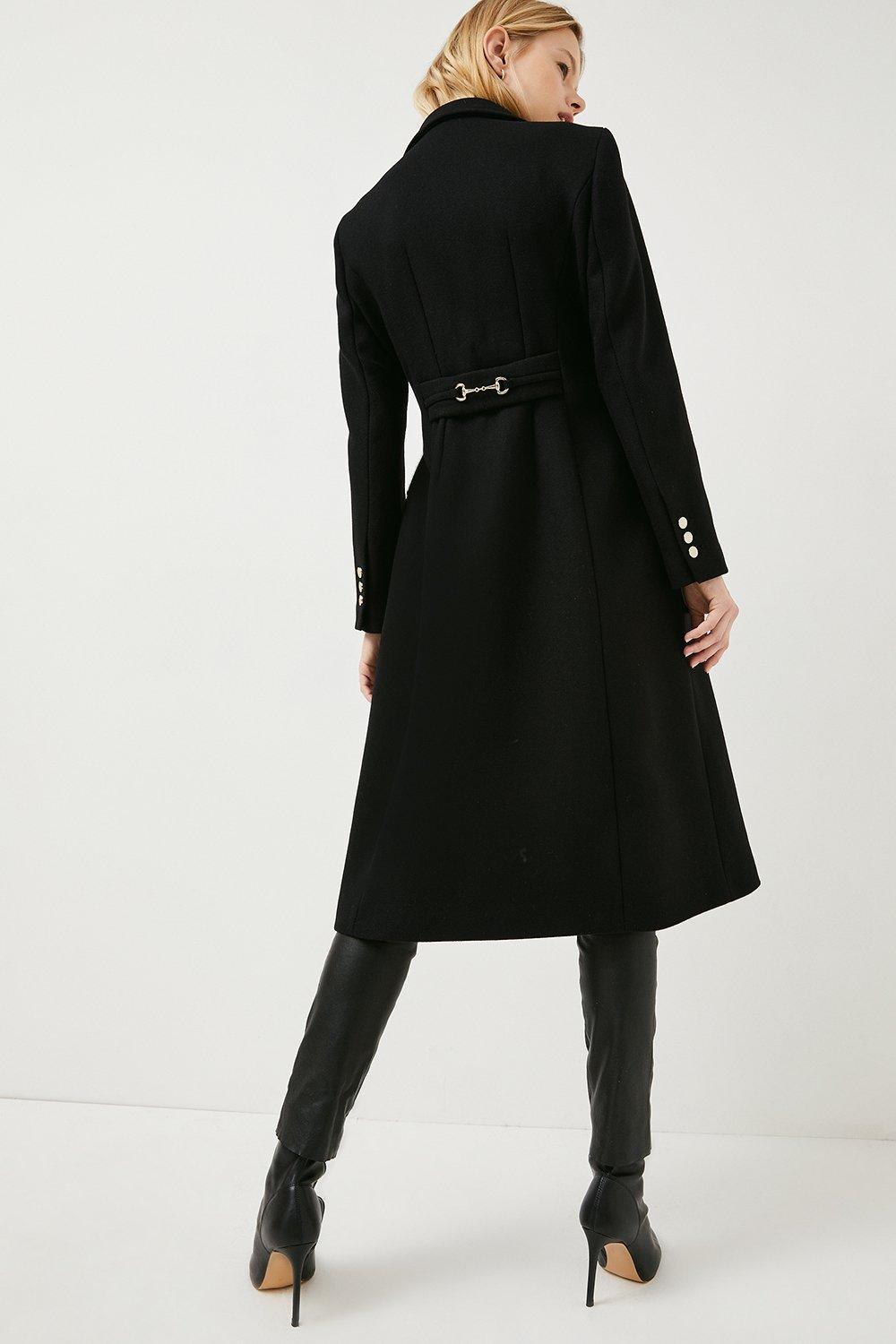 extra long black wool coat