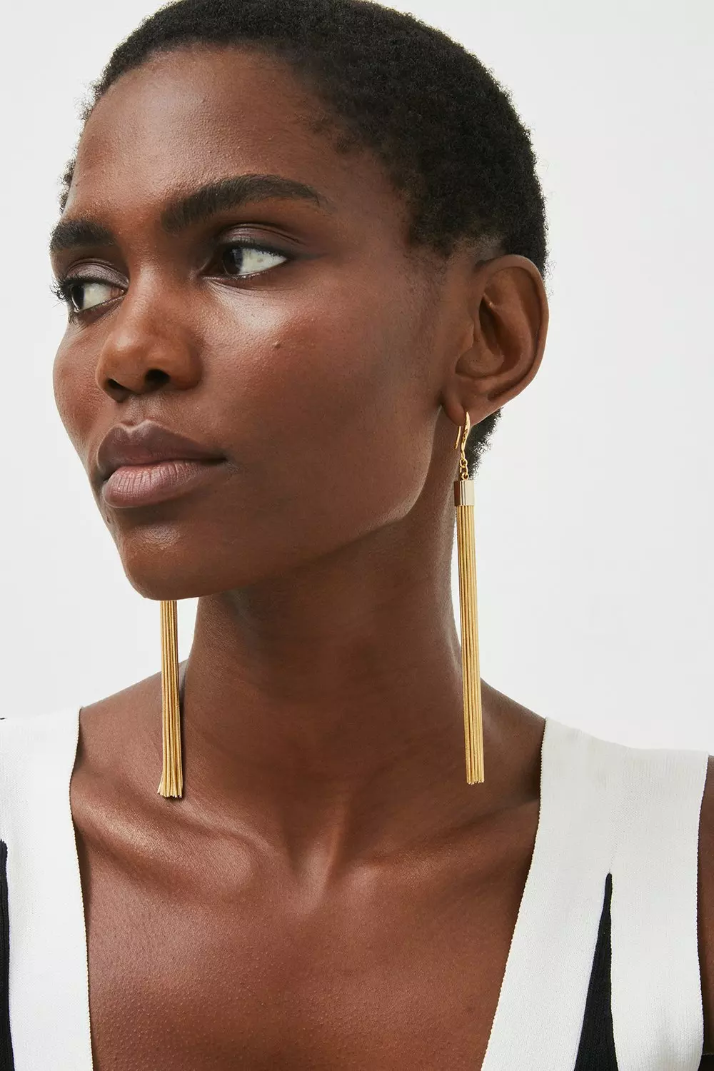 Gold Drop Ear Cuff Earrings