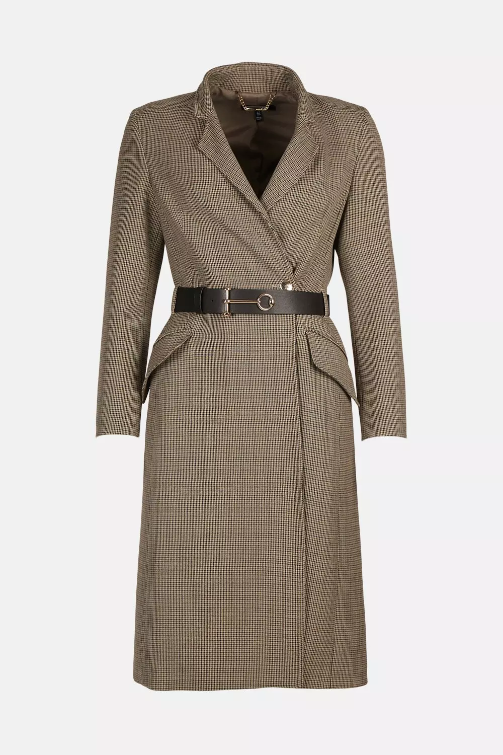 Petite Country Check Investment Notch Coat