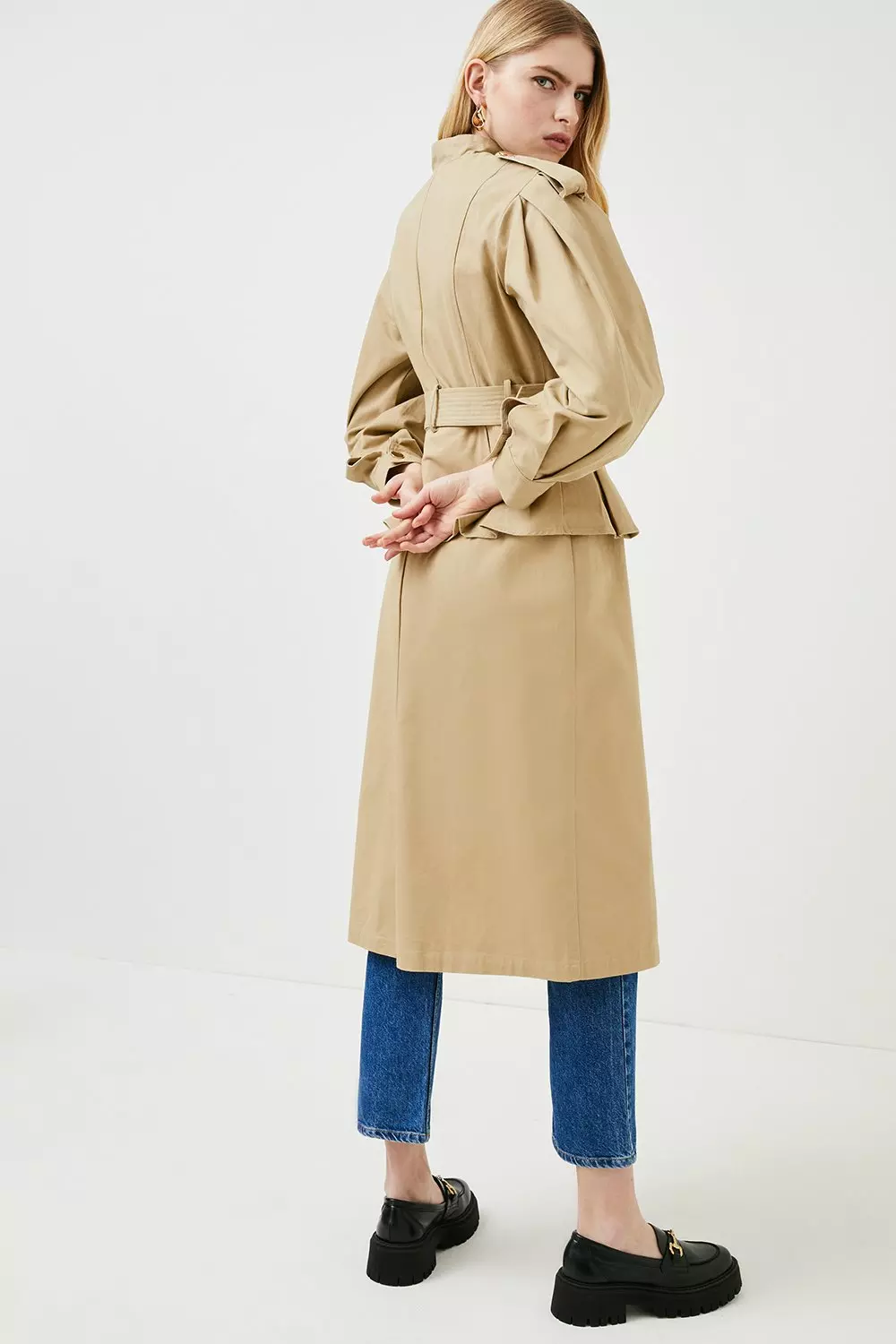 Utility Volume Sleeve Trench Coat | Karen Millen