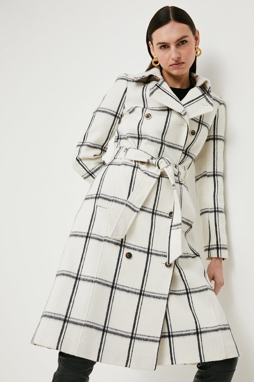 Karen millen 2025 check coat