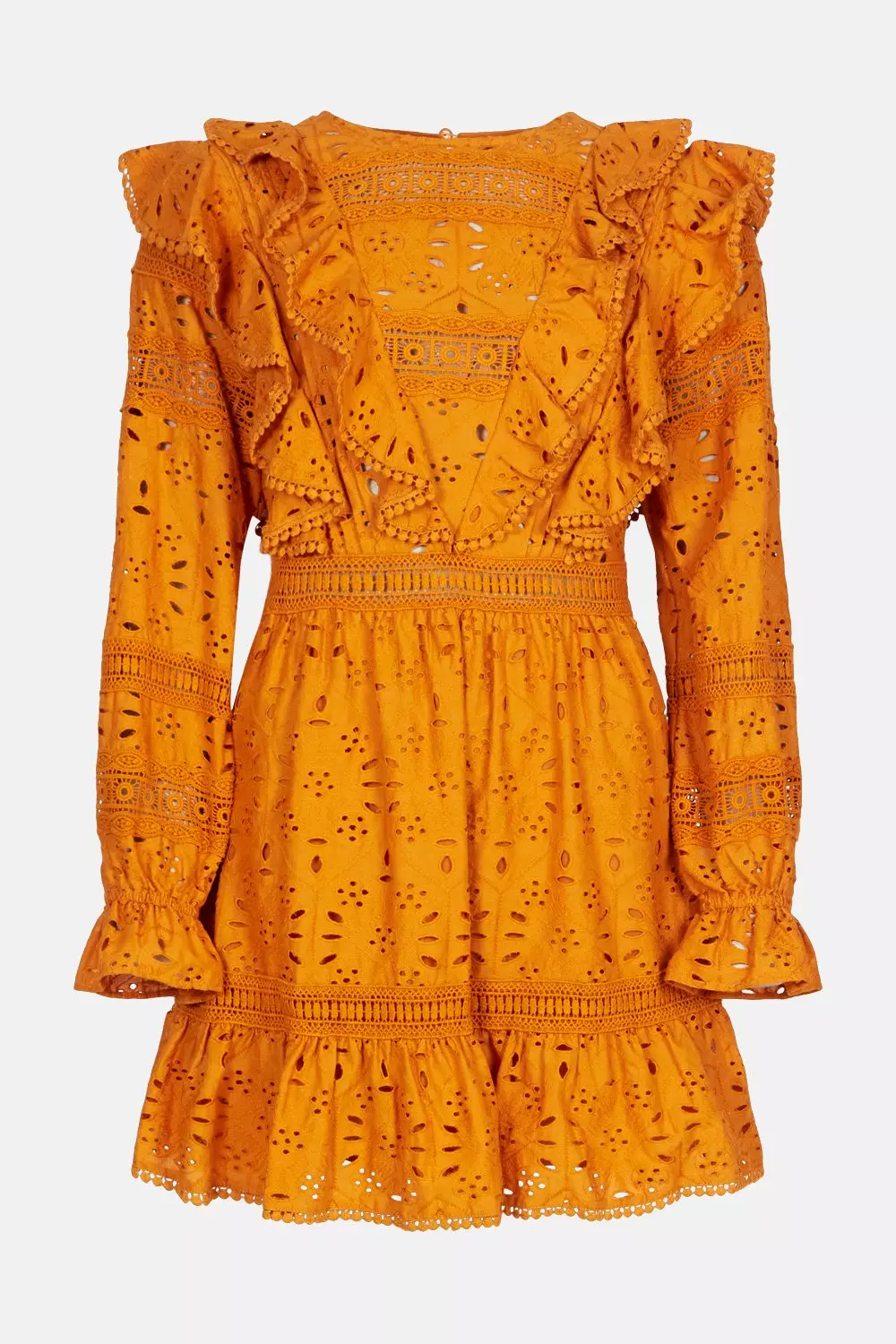 Mustard hotsell broderie dress