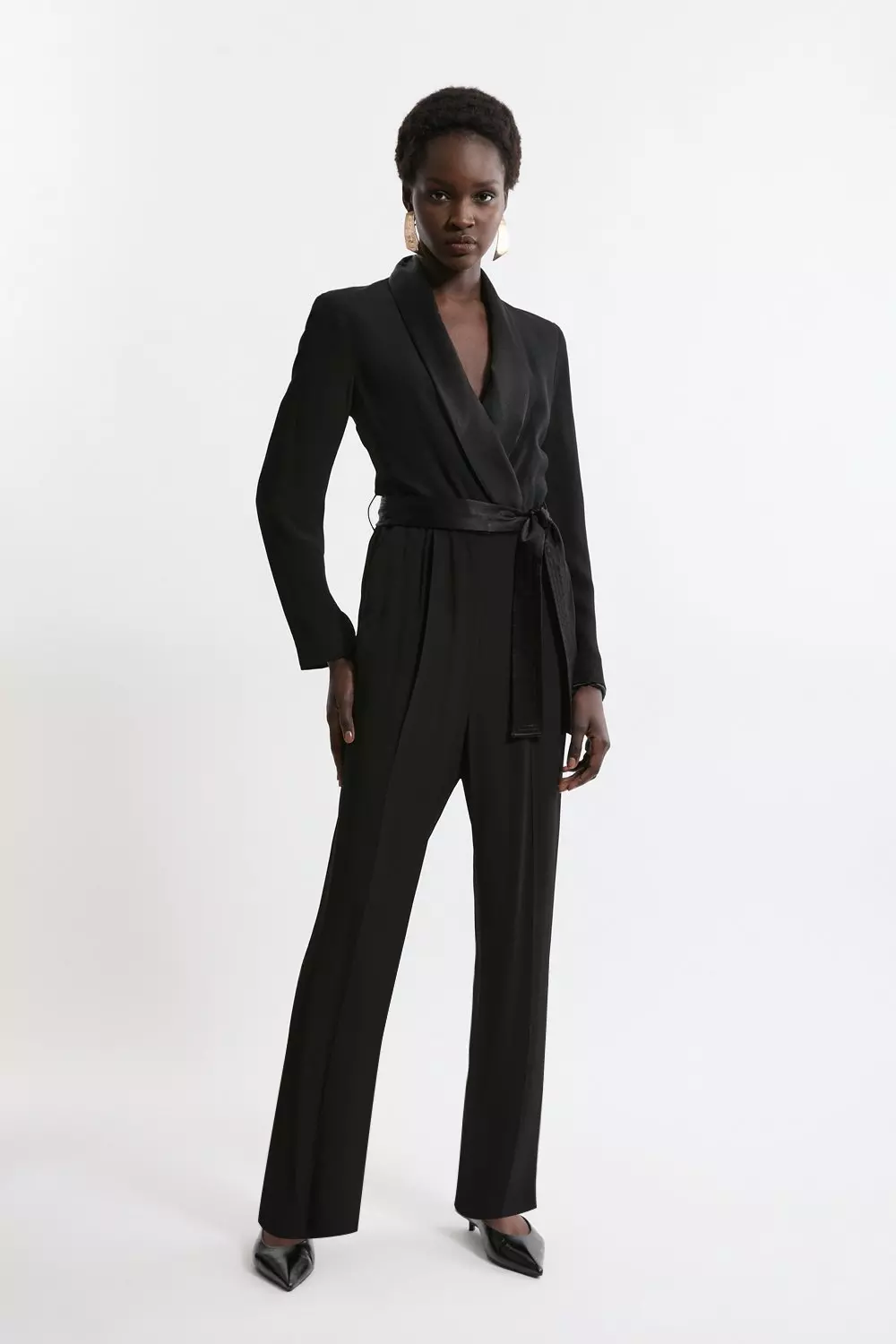 Tuxedo style hot sale jumpsuit