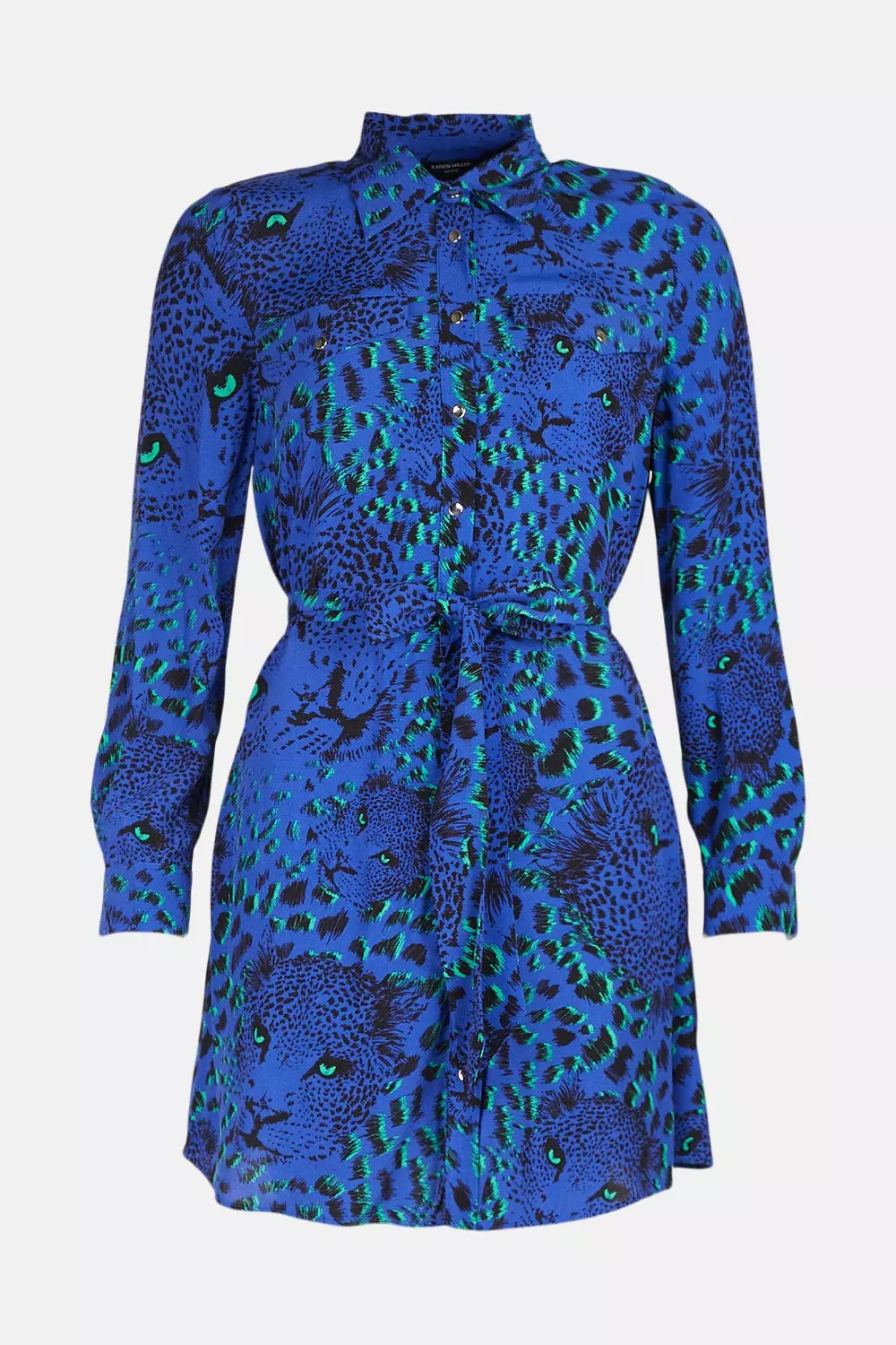 Karen millen blue leopard hot sale dress