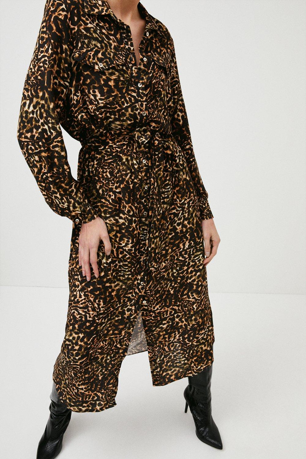 leopard print shirt dress australia