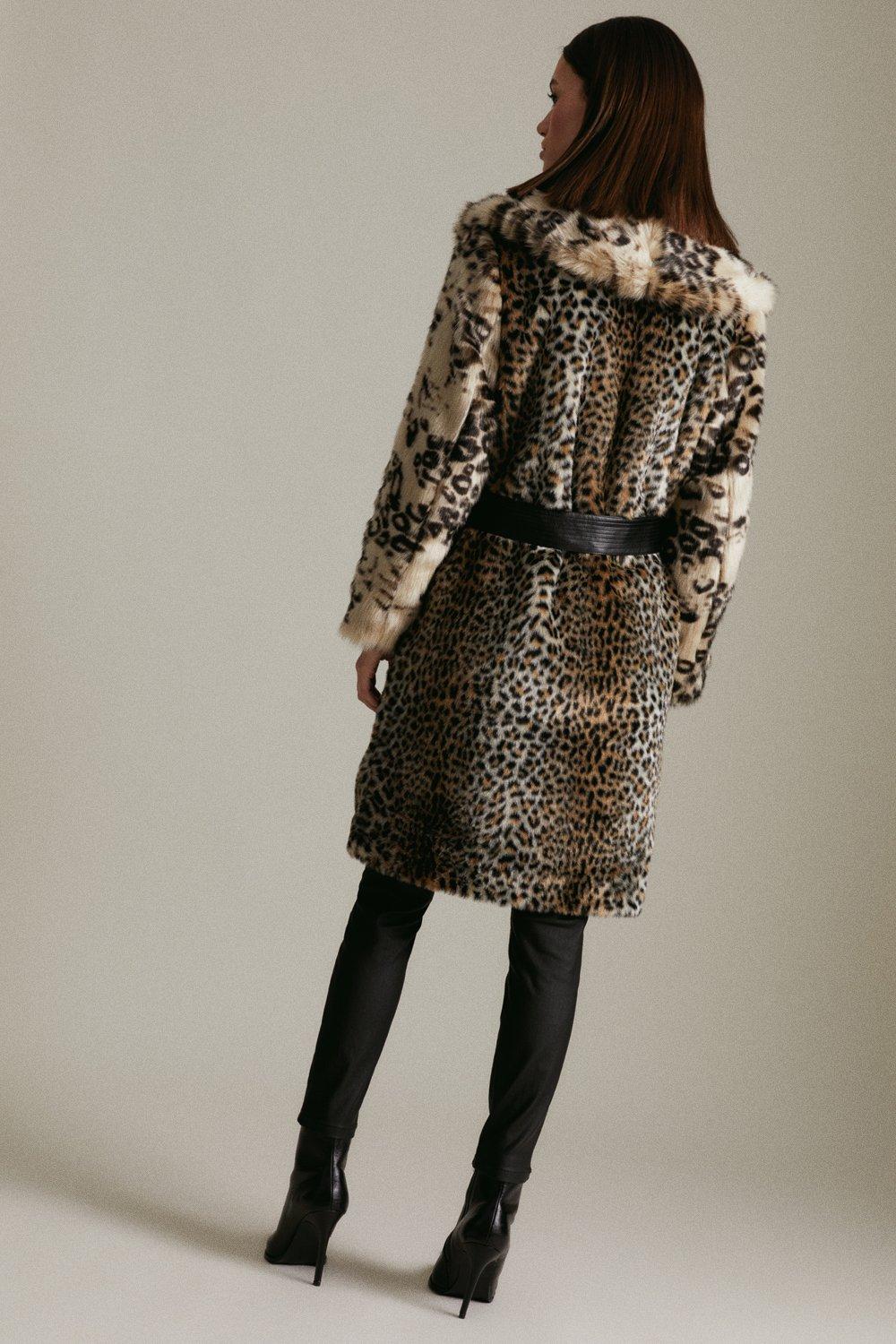 leopard print petite coat