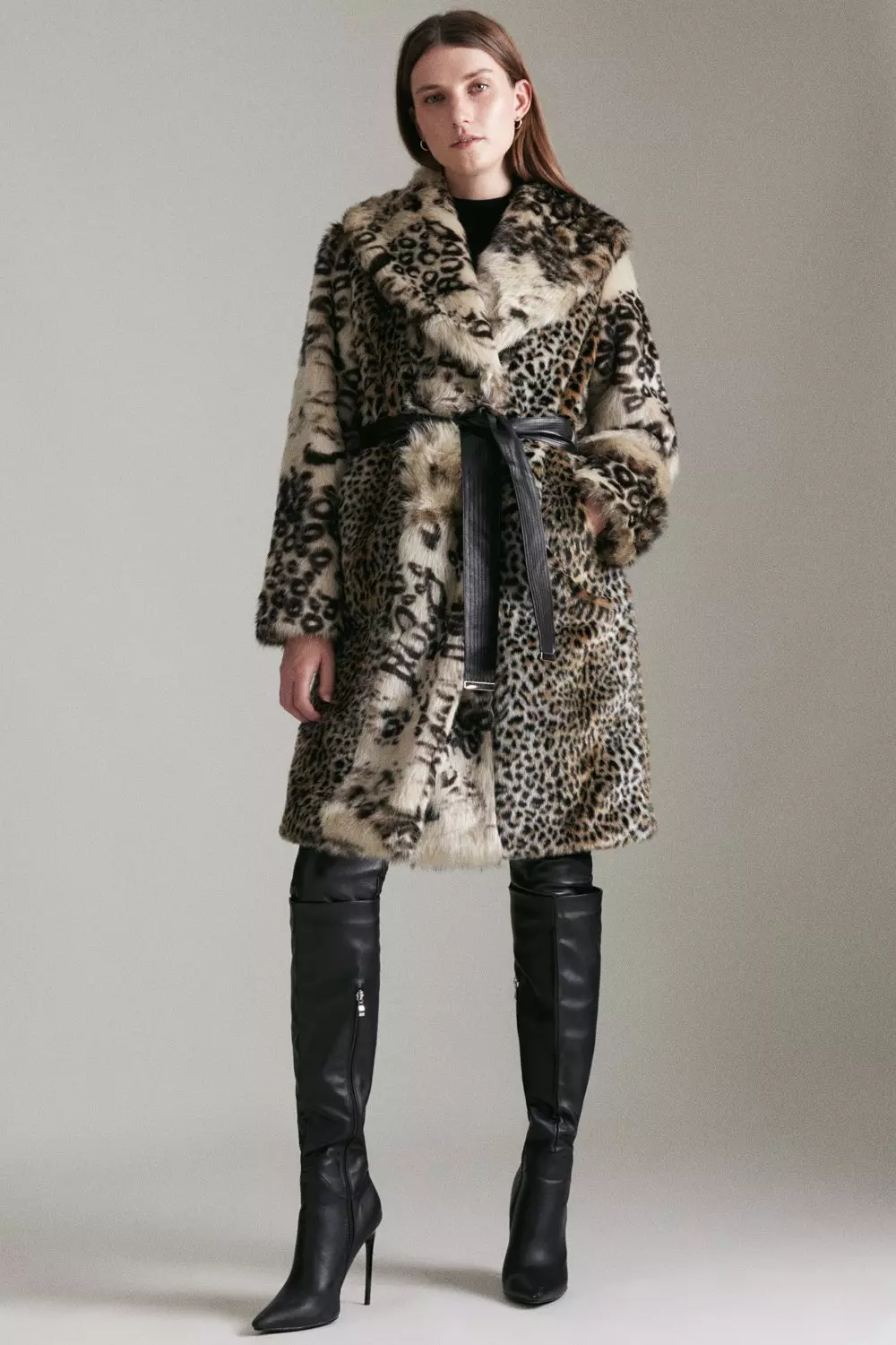 Karen millen cheap faux fur coat