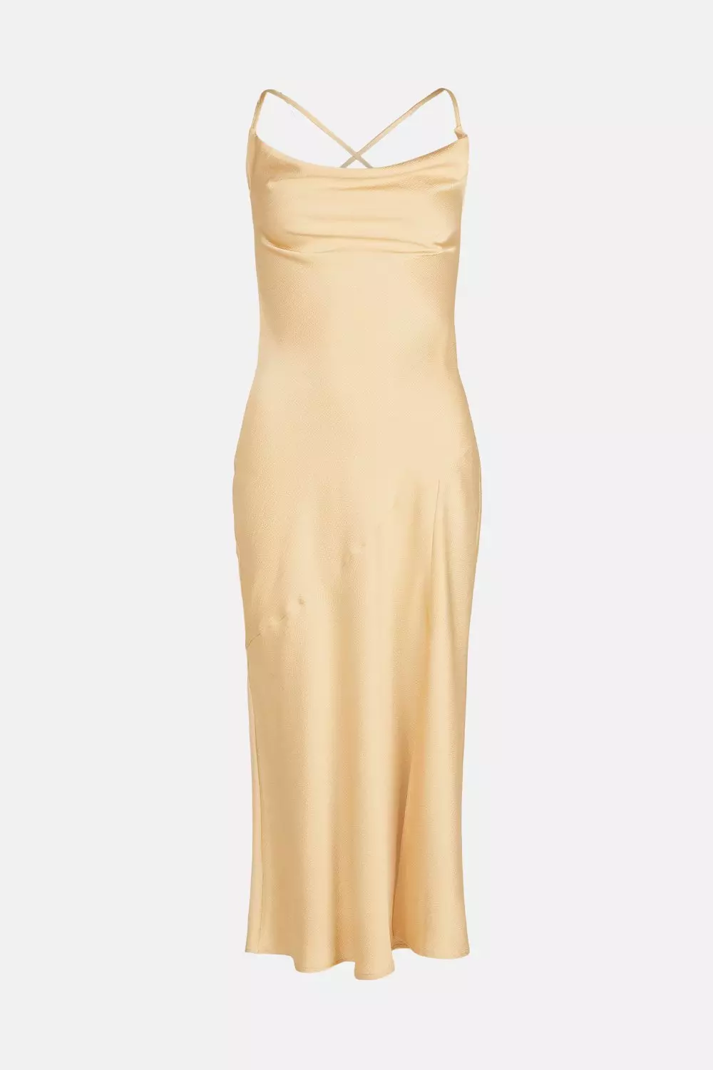 Bridesmaid Satin Cowl Neck Slip Dress