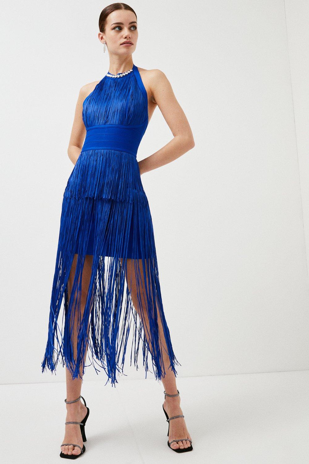 Karen millen sale tassel dress