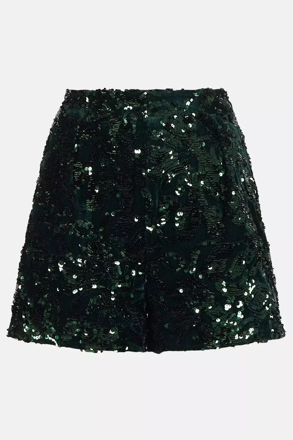 High waisted green hot sale sequin shorts