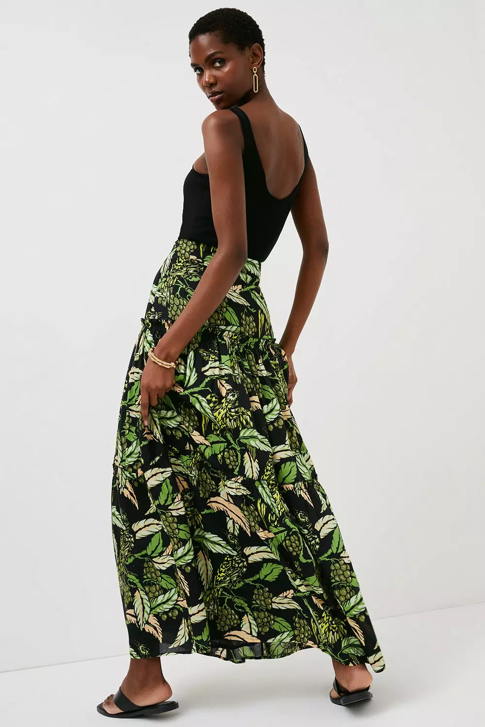 Viscose maxi outlet skirt