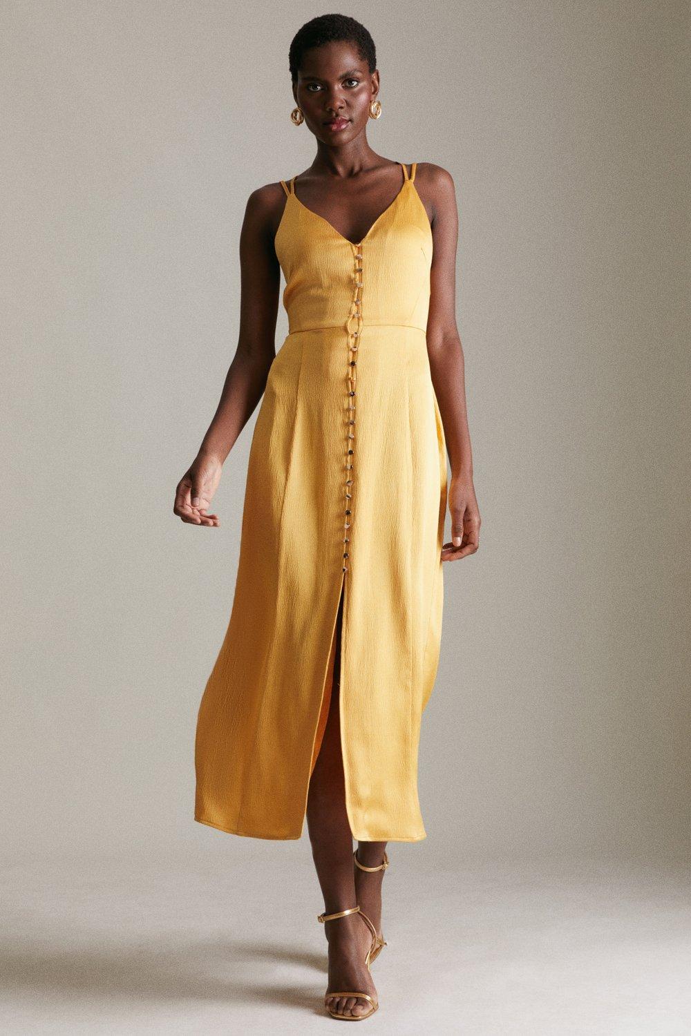 Karen millen hot sale mustard dress