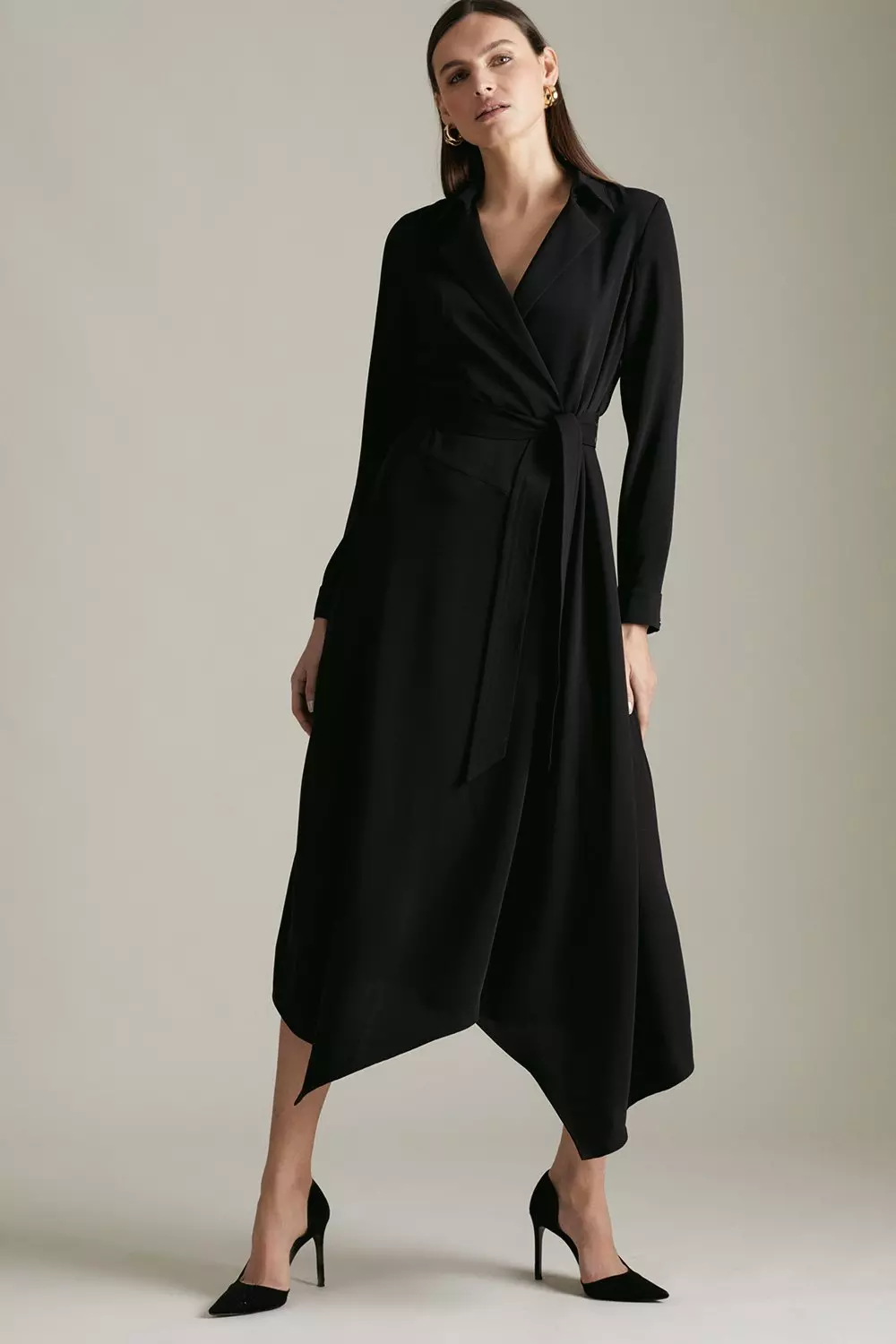 Karen millen shop long black dress