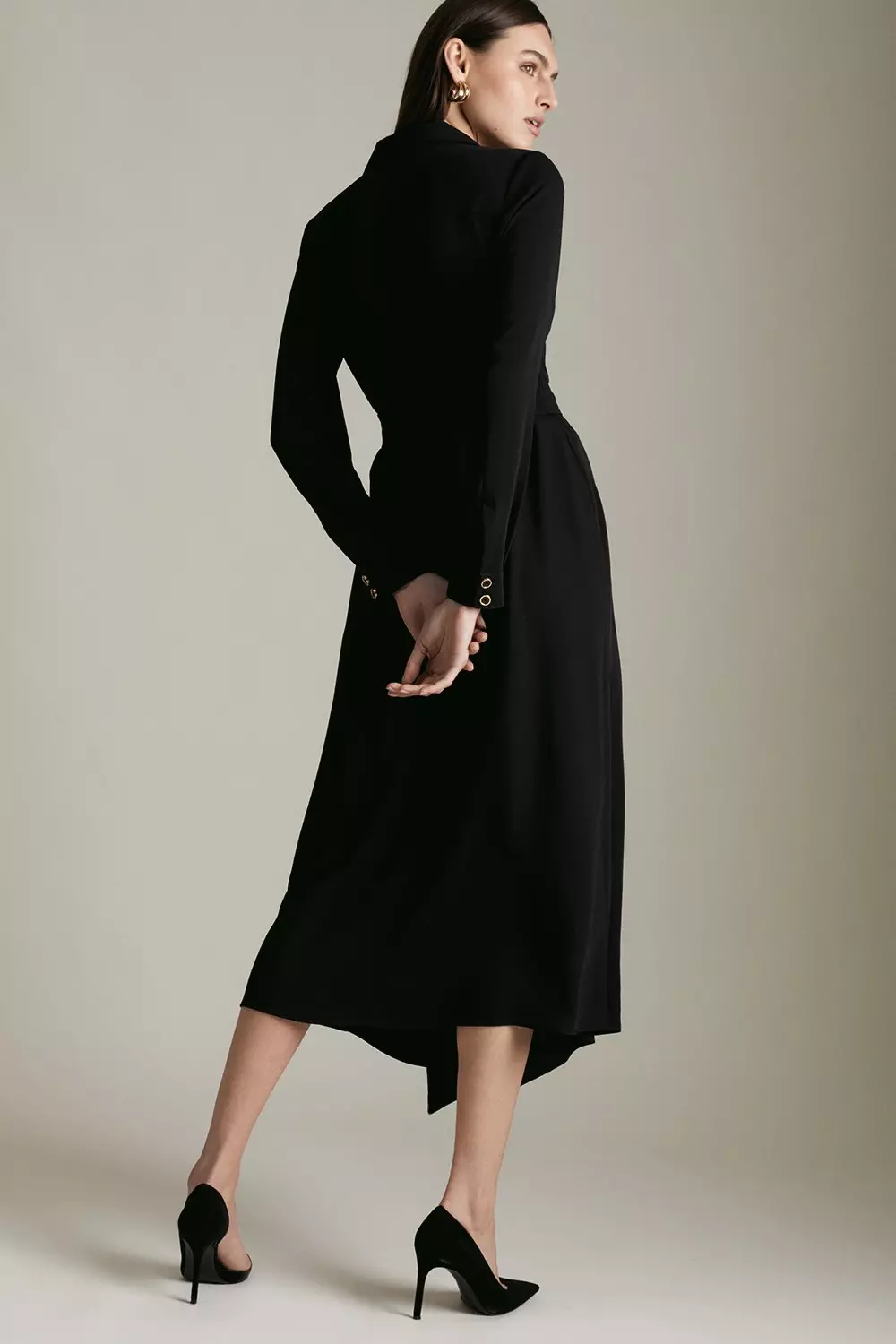 Karen millen wrap shirt dress sale