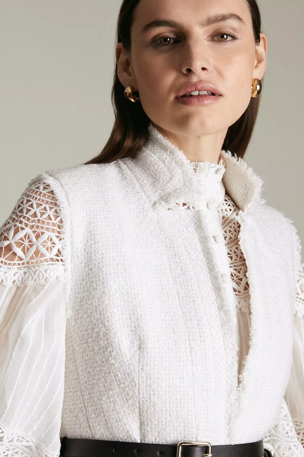 Bouclé Belted Jacket